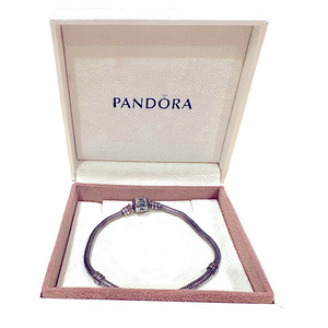 Pandora .925 Silver Charm Bracelet With Two Spacers, Comes in Box, EUC